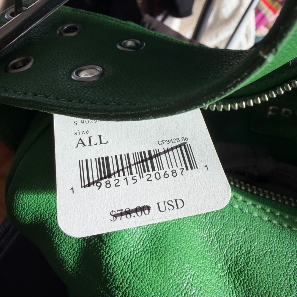 Free People Arm Candy Bag green Shoulder purse leather NWT Y2K style - Picture 6 of 7